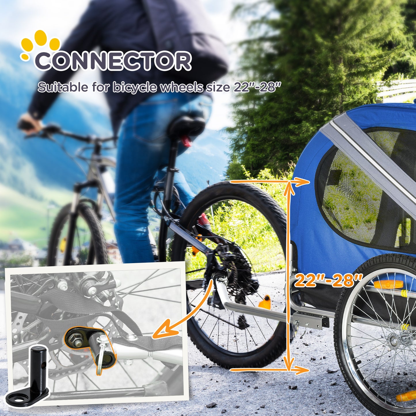 Pet Bicycle Trailer Cart – Foldable Dog & Cat Cargo Carrier for Biking, Outdoor Travel & Transport Accessories