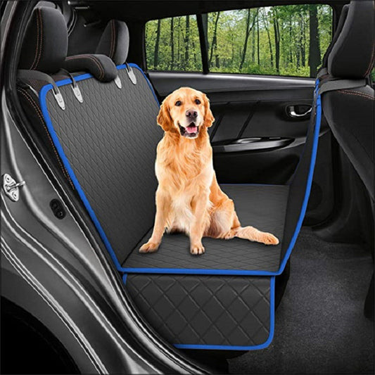Dog Car Seat Cover with View Mesh – Hammock-Style Pet Carrier & Safety Protector for Back Seat, with Zipper, Pocket & Travel-Friendly Design