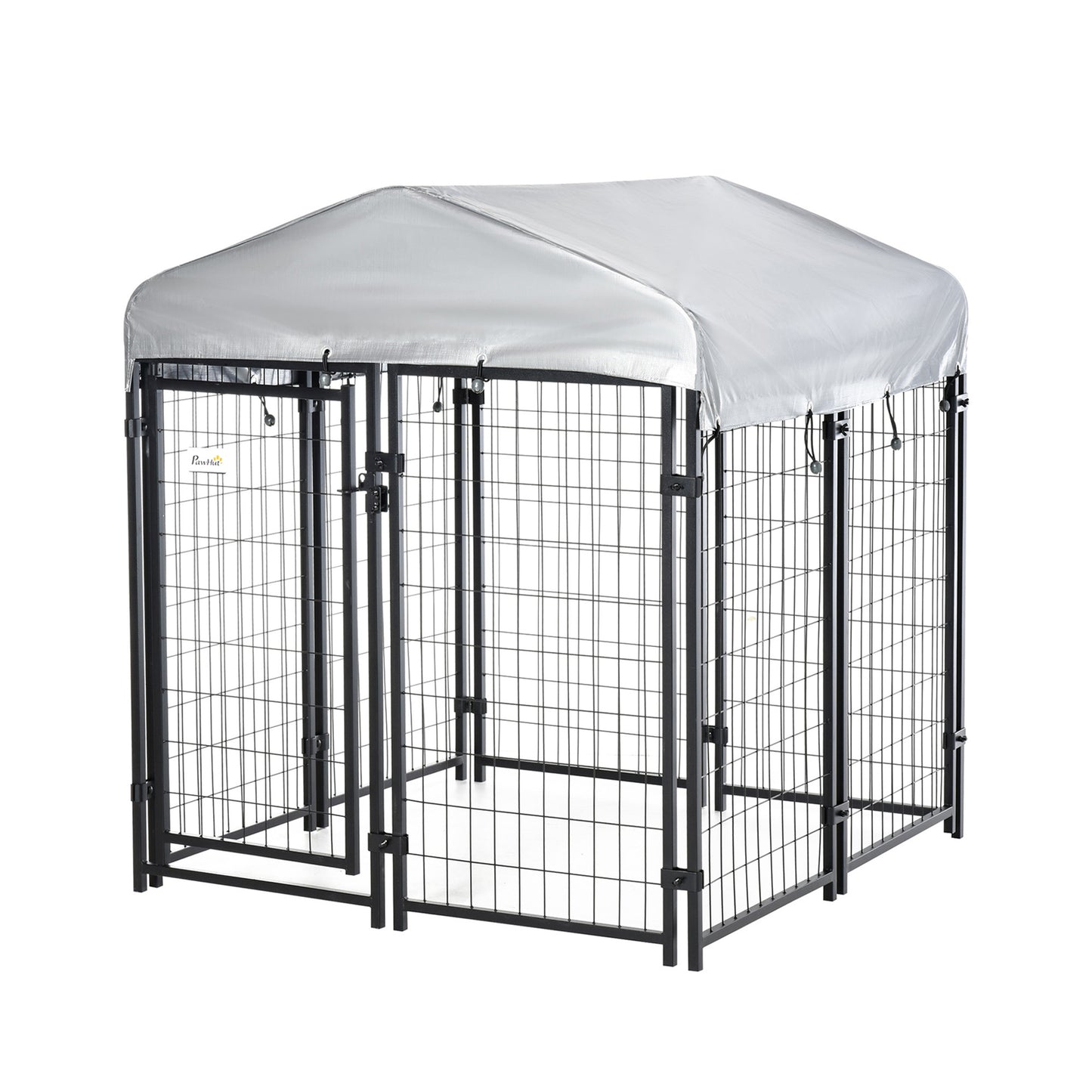 Dog Playpen with Lockable Door & Waterproof Canopy – Outdoor Pet Enclosure for Small & Medium-Sized Dogs