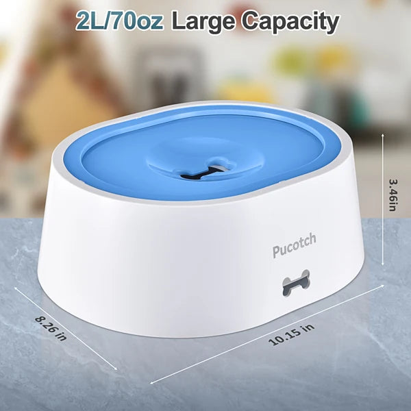 Splash-Proof Pet Water Bowl – Non-Spill Dog & Cat Water Dispenser with Anti-Slip Base for Home & Travel Use